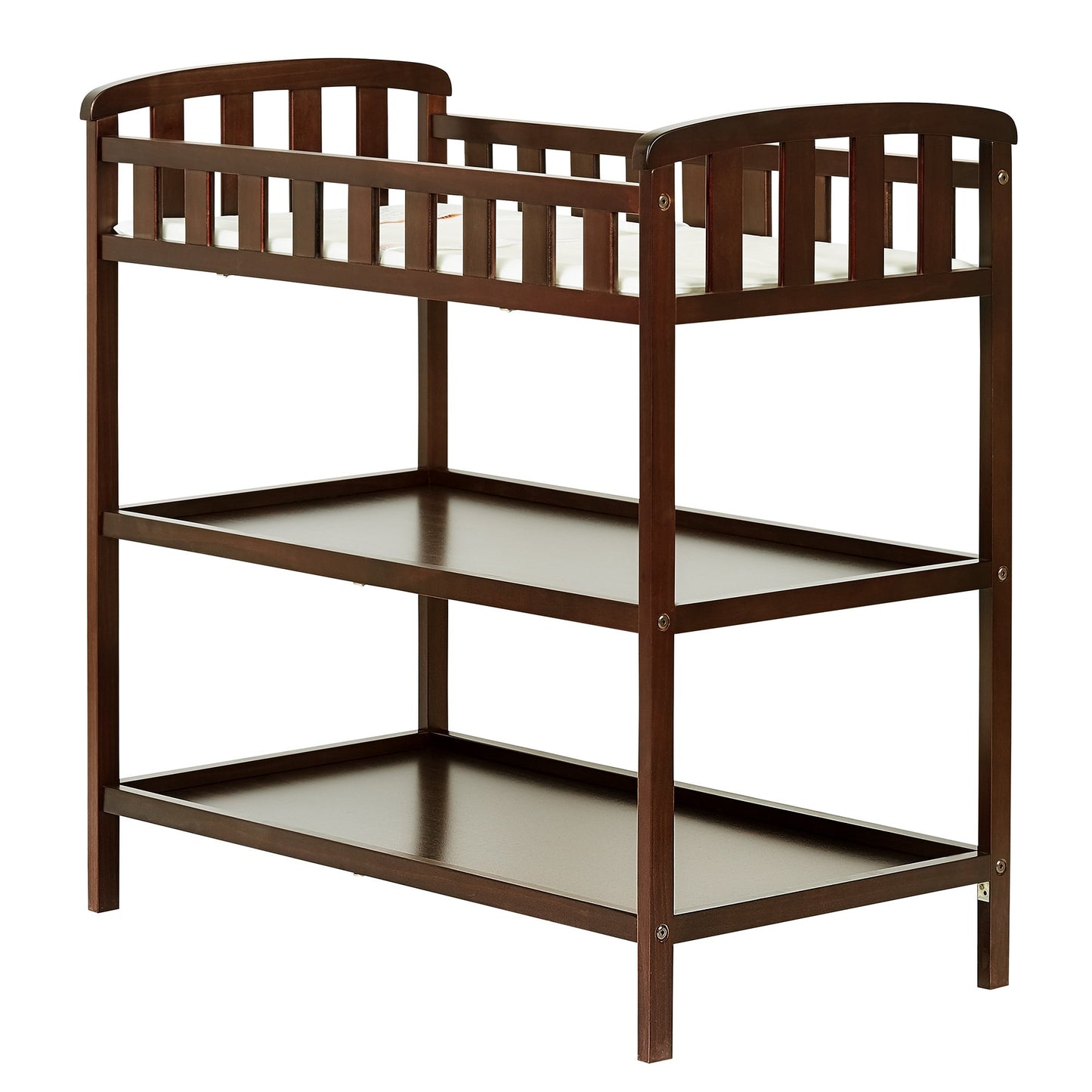 Dream On Me Emily Changing Table In Natural, Comes With 1" Changing Pad, Features Two Shelves, Portable Changing Station, Made Of Sustainable New Zealand Pinewood