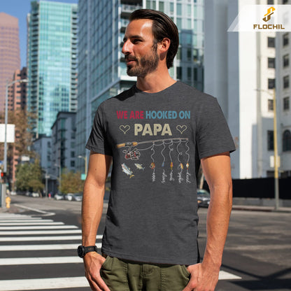 FLOCHIL Personalized Dad Fishing Shirt with Kids Names, Custom Fathers Day Fishing Shirt, Gifts for Dad, Fathers Day