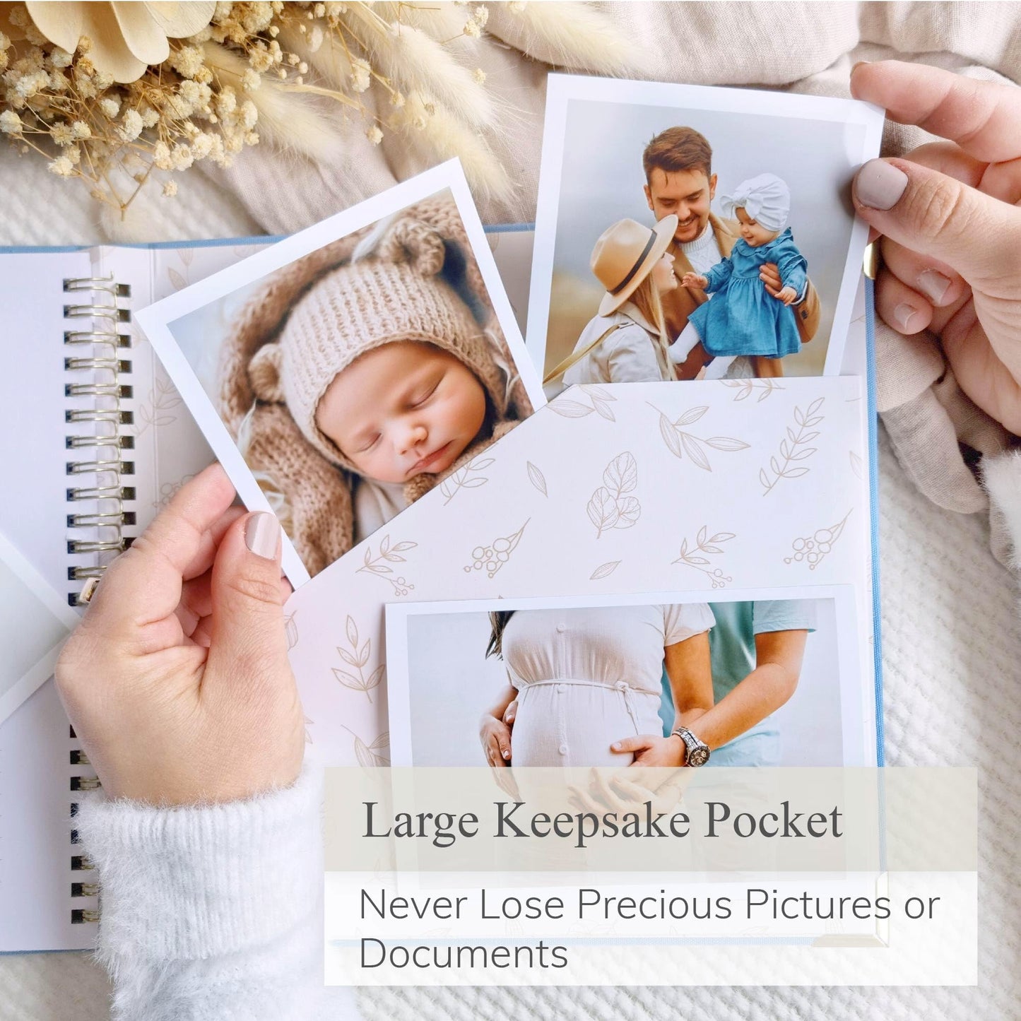 Baby Book Keepsake Boy or Girl Timeless Baby Memory Book First 5 Years for Baby Shower Gender Neutral Baby Scrapbook New Mom Gift Baby Journal from Birth to Age 5 Milestone Book Sage Green