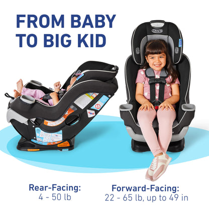 Graco Extend2Fit 3-in-1 Convertible Baby Car Seat, Rear and Forward Facing, Adjustable Extension Panel for Extra Legroom, Talia