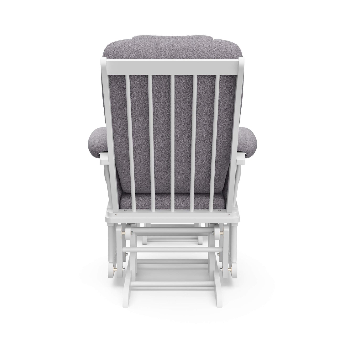 Storkcraft Tuscany Custom Glider and Ottoman with Free Lumbar Pillow (White/Slate Gray Swirl) - Cleanable Upholstered Comfort Rocking Nursery Chair with Ottoman