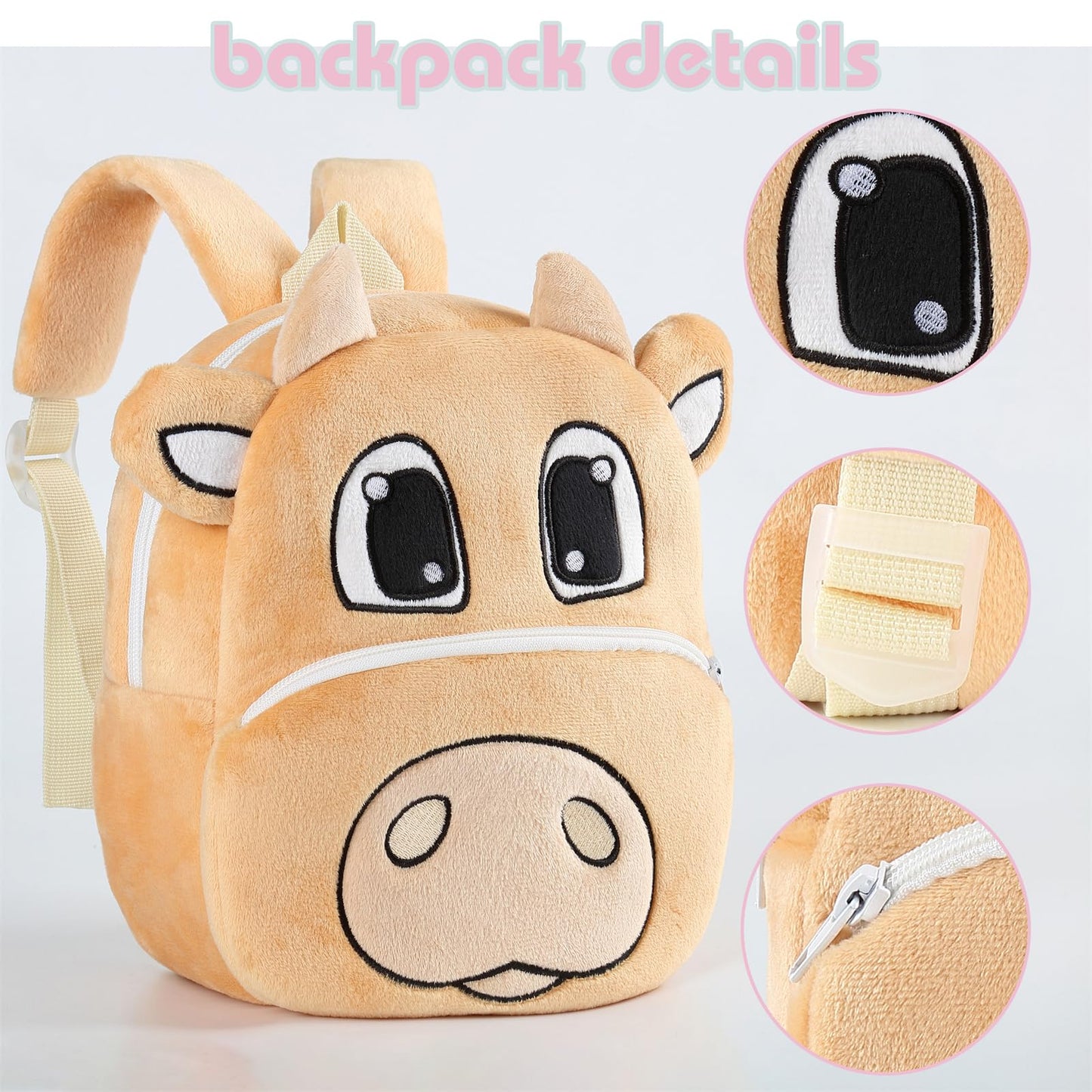 Toddler Backpack for Girls Boys School Small Backpacks Toddler Back Pack Stuffed Animal Backpack Kawaii Kids Mini School Bag Preschool Age 2-4 Unicorn