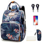 Diaper Bag Backpack for Dad and Mom with USB Charging Port Stroller Straps and Insulated Pocket,army military Travel Nappy Backpack for Daddy/Mommy (Black)