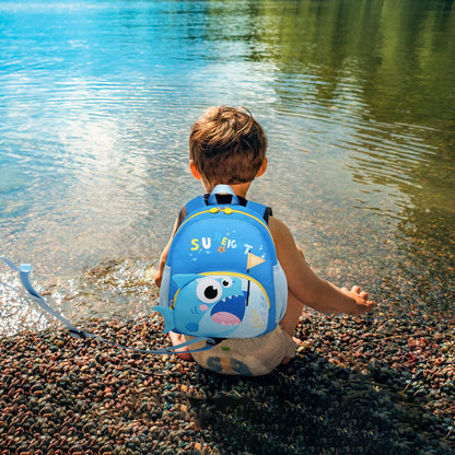 SUN EIGHT Preschool Backpack with Anti-Lost Harness Toddler Backpack School Bag 3D Cartoon Lunch Backpack for Toddler Girls 1-4 Years(Butterfly)