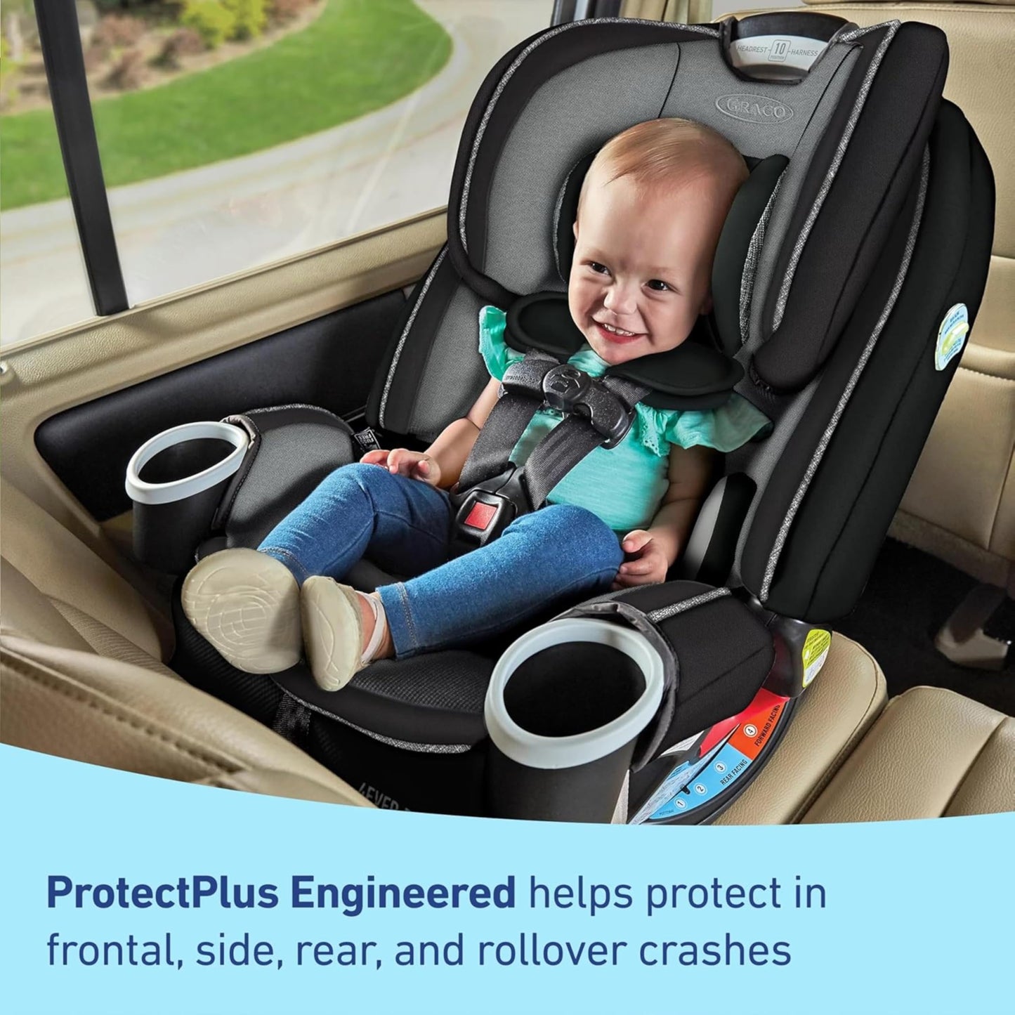 Graco 4Ever DLX 4-in-1 Car Seat, Maven | Infant to Toddler Car Seat, with 10 Years of Use | Rear-Facing, Forward-Facing and Booster Modes | Safe, Comfortable and Convenient