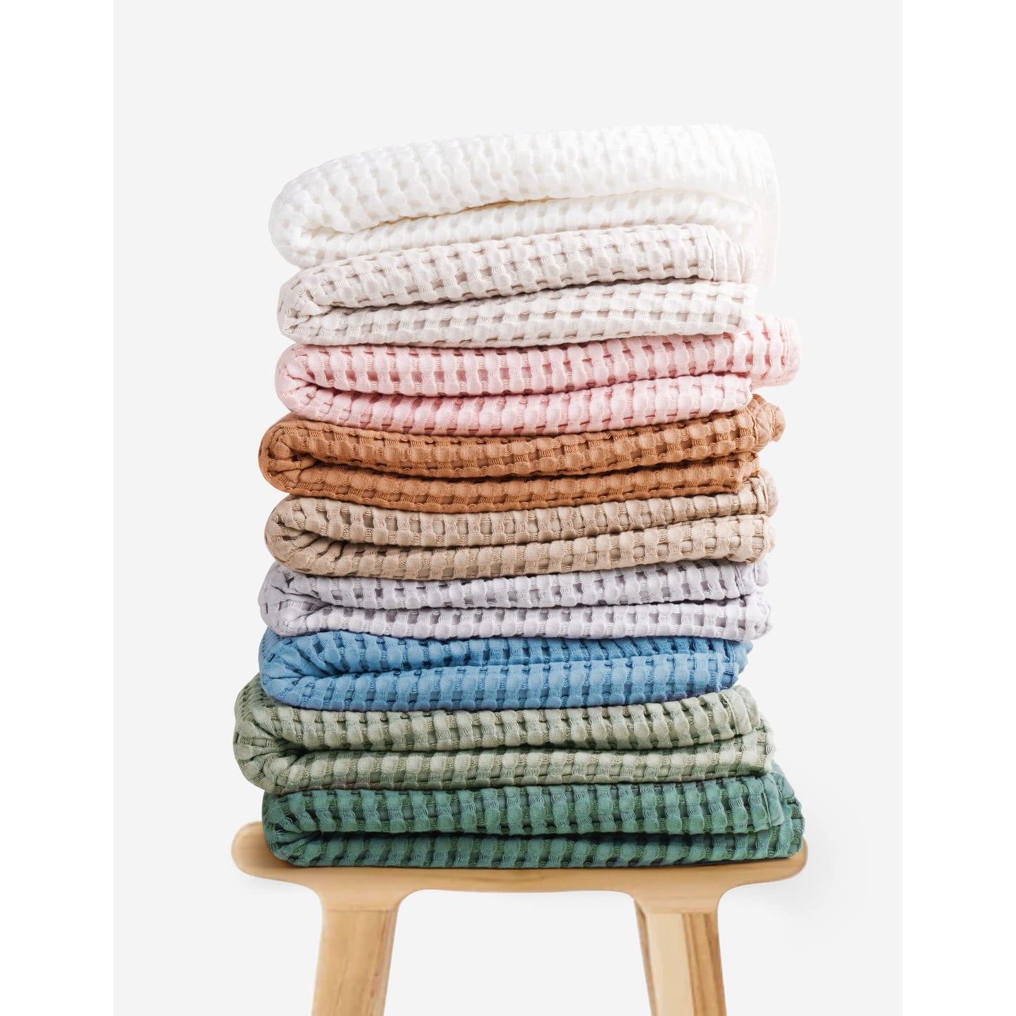 Konssy Waffle Baby Blanket - Soft & Cozy Nursery Swaddle Blanket, Lightweight Toddler Throw for Boys & Girls, Ideal for Wrapping (Oat)