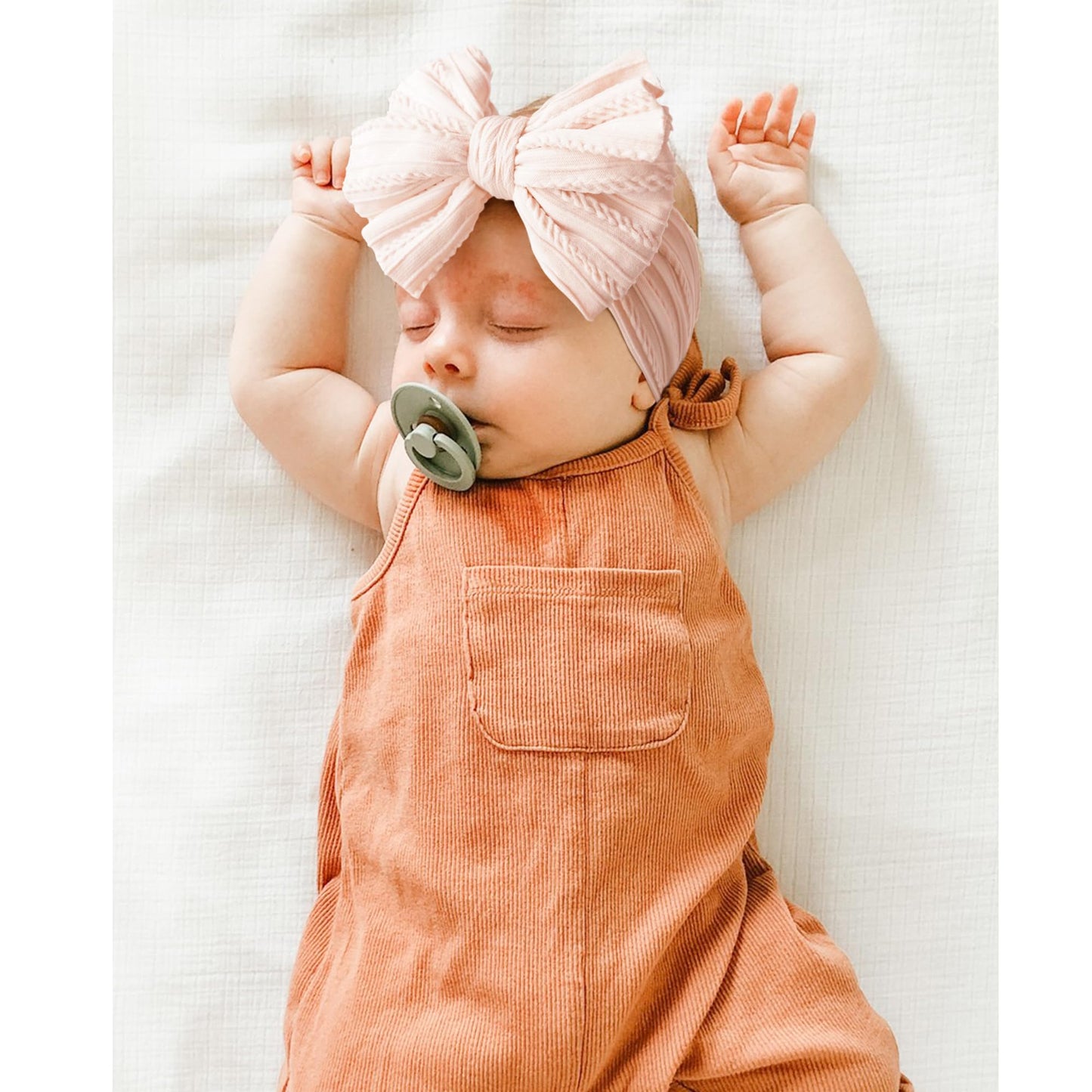 Niceye Handmade Baby Headbands Soft Stretchy Nylon Hair Bands with Bows for Newborn Infant Baby Toddler Girls- Pack of 6