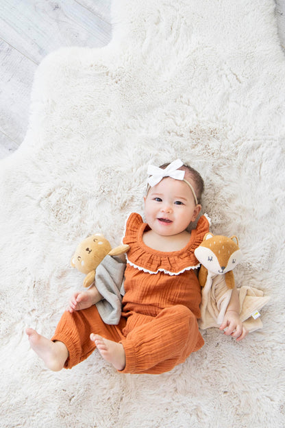 Pearhead Cloud Security Blanket, Soft Baby Lovey for Babies, Snuggle Toy Stuffed Animal, Newborn Infant and Toddler Security Toy, Baby Boy or Baby Girl Lovie, New Baby Gift, White Cloud Lovey