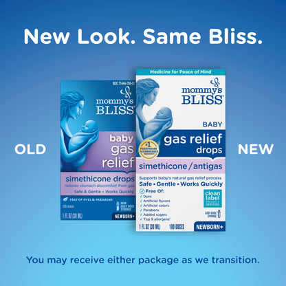 Mommy's Bliss Gas Relief Drops Bottle, Simethicone Drops for Infants, Relieves Stomach Discomfort, Safe & Gentle, Ginger Flavor, 1 Fl Oz (Pack of 1)