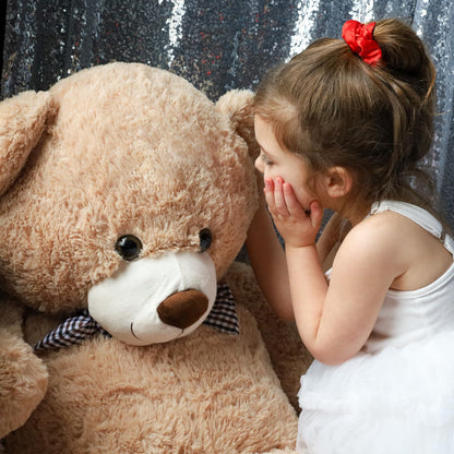 51 inch Big Teddy Bear Cute Giant Stuffed Animals Soft Plush Toy for Girlfriend Kids for Birthday Christmas Valentine's Day