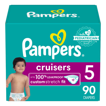 Pampers Cruisers Diapers - Size 3, 84 Count, Disposable Active Baby Diapers with Custom Stretch