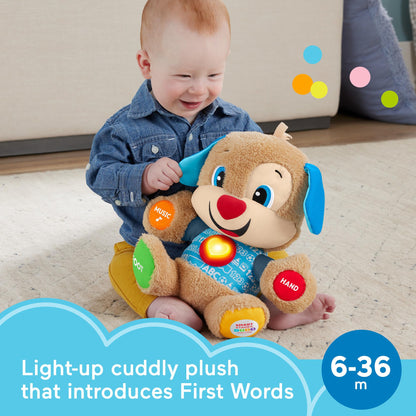 Fisher-Price Baby & Toddler Toy Laugh & Learn Smart Stages Puppy Musical Plush with Lights & Phrases for Infants Ages 6+ Months