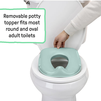 Ingenuity Prepare to Potty 3-in-1 System - Potty Training Toilet, Topper, Step Stool, Easy Setup, Pink, for Toddlers 18 Months+