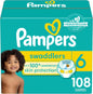 Pampers Baby Diapers - Swaddlers - Size 1, 198 Count, Ultra Absorbent Disposable Infant Diaper