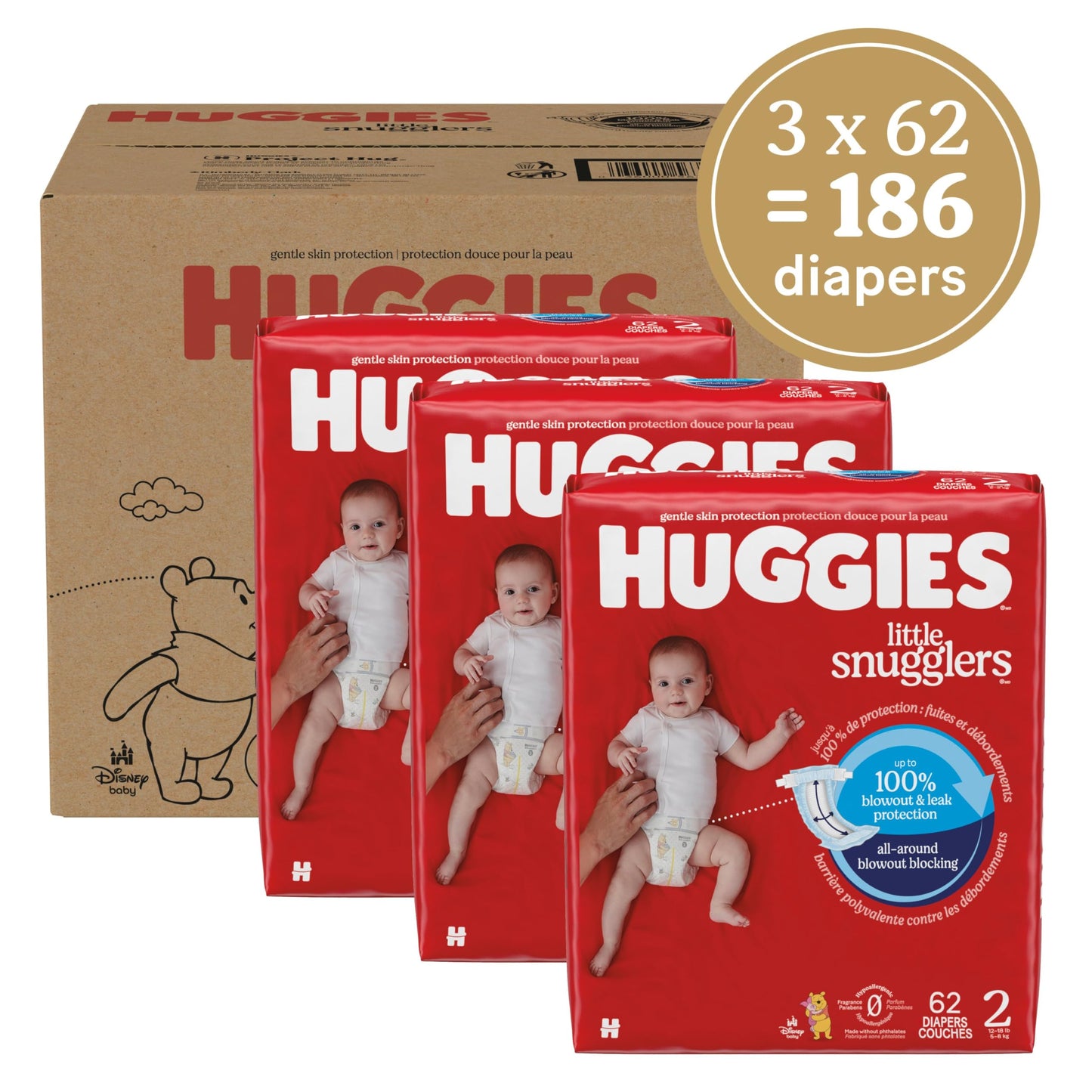 Huggies Newborn Diapers, Little Snugglers Baby Diapers, Size Newborn (up to 10 lbs), 31 Count