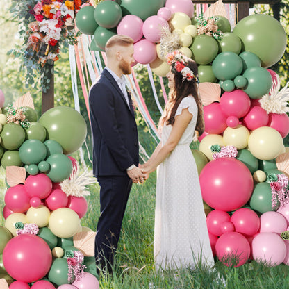 Dusty Pink Brown Balloon Arch Kit, Double Stuffed Blush Brown Cream Beige Nude Tan Pink Balloons Boho Balloon Garland Kit for Birthday Baby Shower Wedding Bridal Shower Gender Reveal Party Decoration