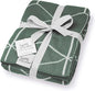 Knit Baby Blanket in Elegant Pattern, Organic Cotton Blankets for Crib or Stroller, Receiving Blankets - Salt White