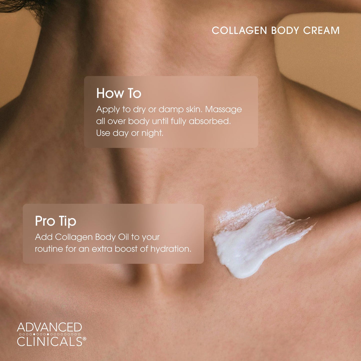 Advanced Clinicals Retinol Body Lotion + Collagen Cream Fragrance Free Face Moisturizer & Body Cream 2pc Skincare Set For Women & Men Helps Reduce Appearance Of Crepey Skin, Wrinkles, & Dry Skin, 2pc