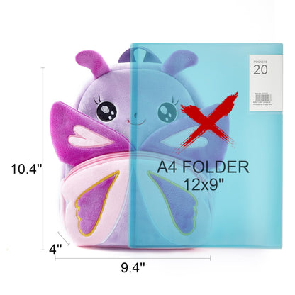 NICE CHOICE Cute Toddler Backpack Toddler Bag Plush Animal Cartoon Mini Travel Bag for Baby Girl Boy 2-6 Years(Grey Elephant)