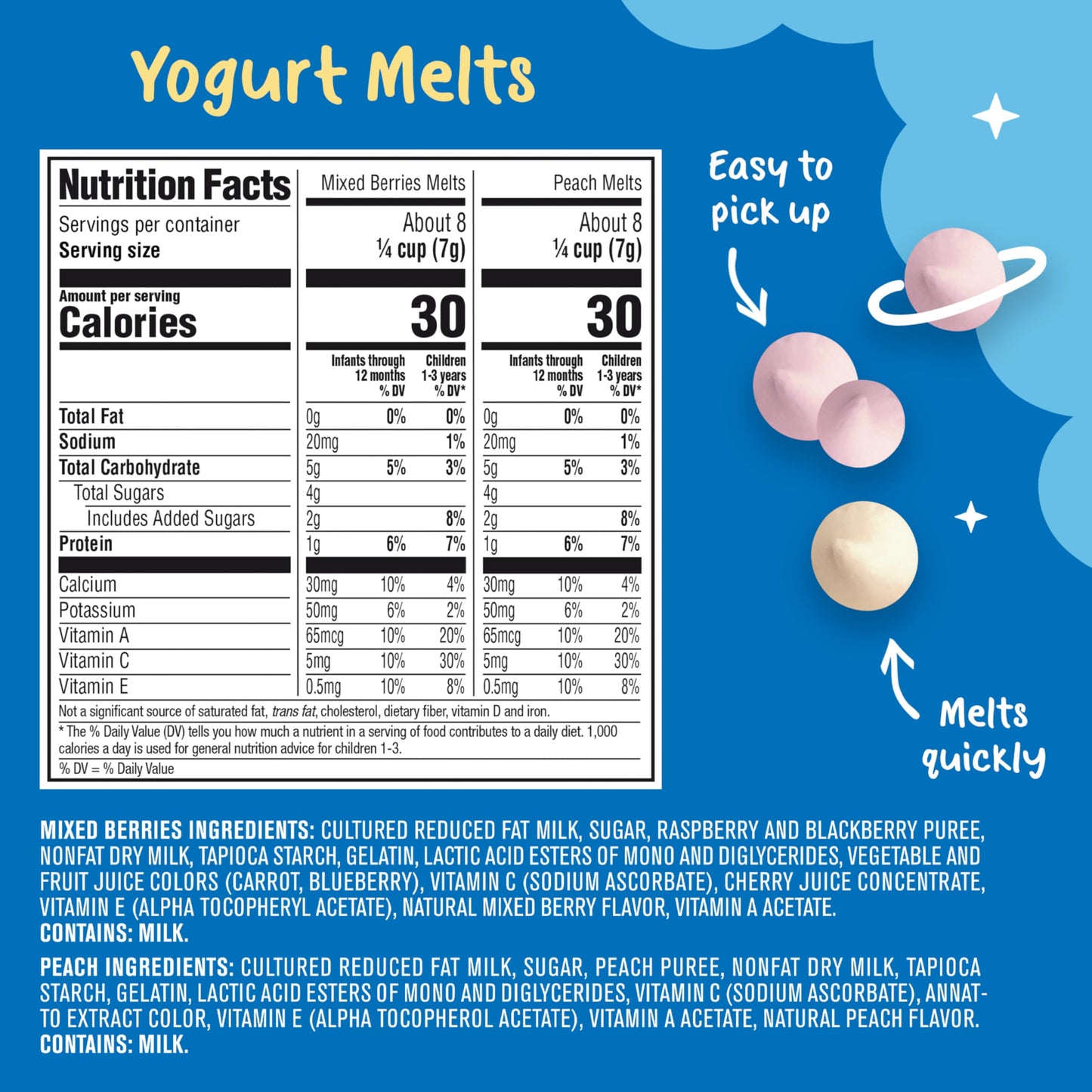 Gerber Baby Snacks Yogurt Melts, Strawberry, 1 Ounce (Pack of 7)