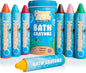 Honeysticks Super Jumbo Bath Crayons Non Toxic (7 Pack) for Toddlers 1-3 and Kids 4-8, Natural Beeswax Crayons, Food-Grade Colors, Fragrance Free, Non Irritating, Bath Toys for Bathtub, Shower, Gift