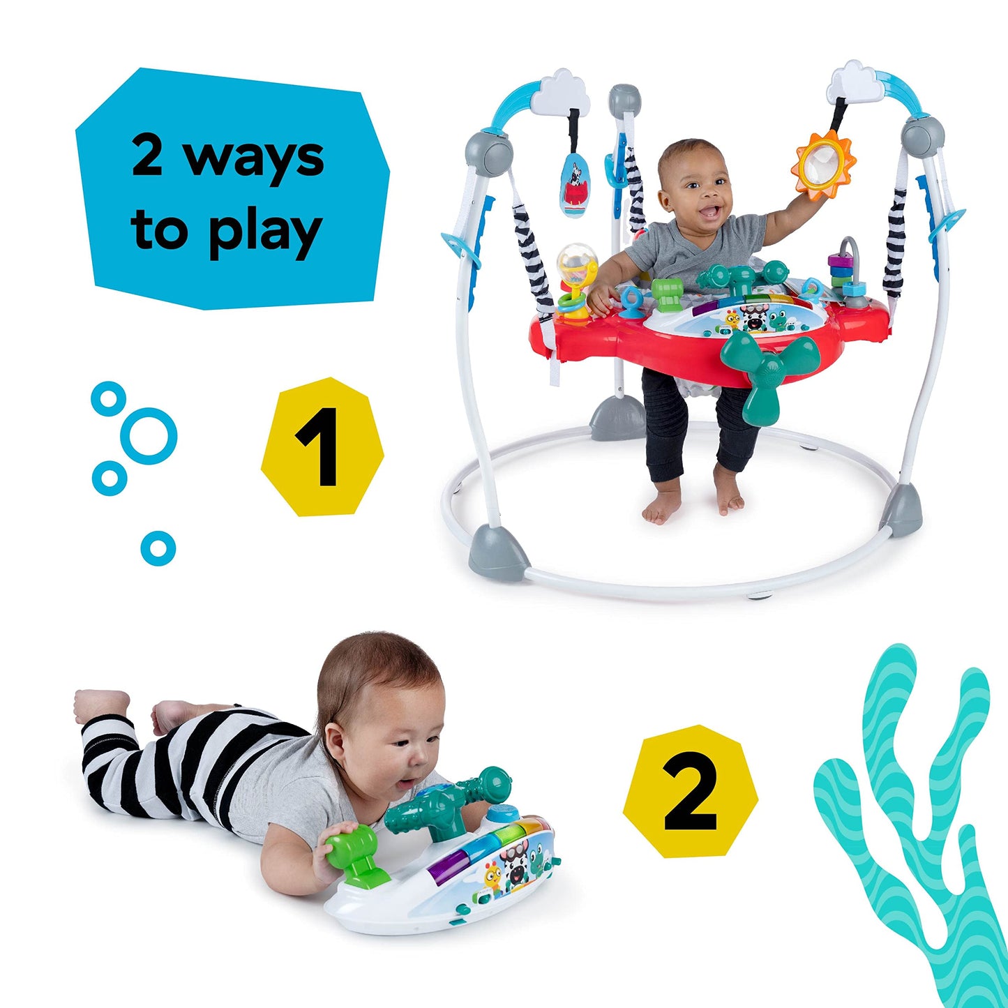Baby Einstein Neptune's Ocean Discovery Activity Jumper, Ages 6 months +, Max weight 25 lbs., Unisex