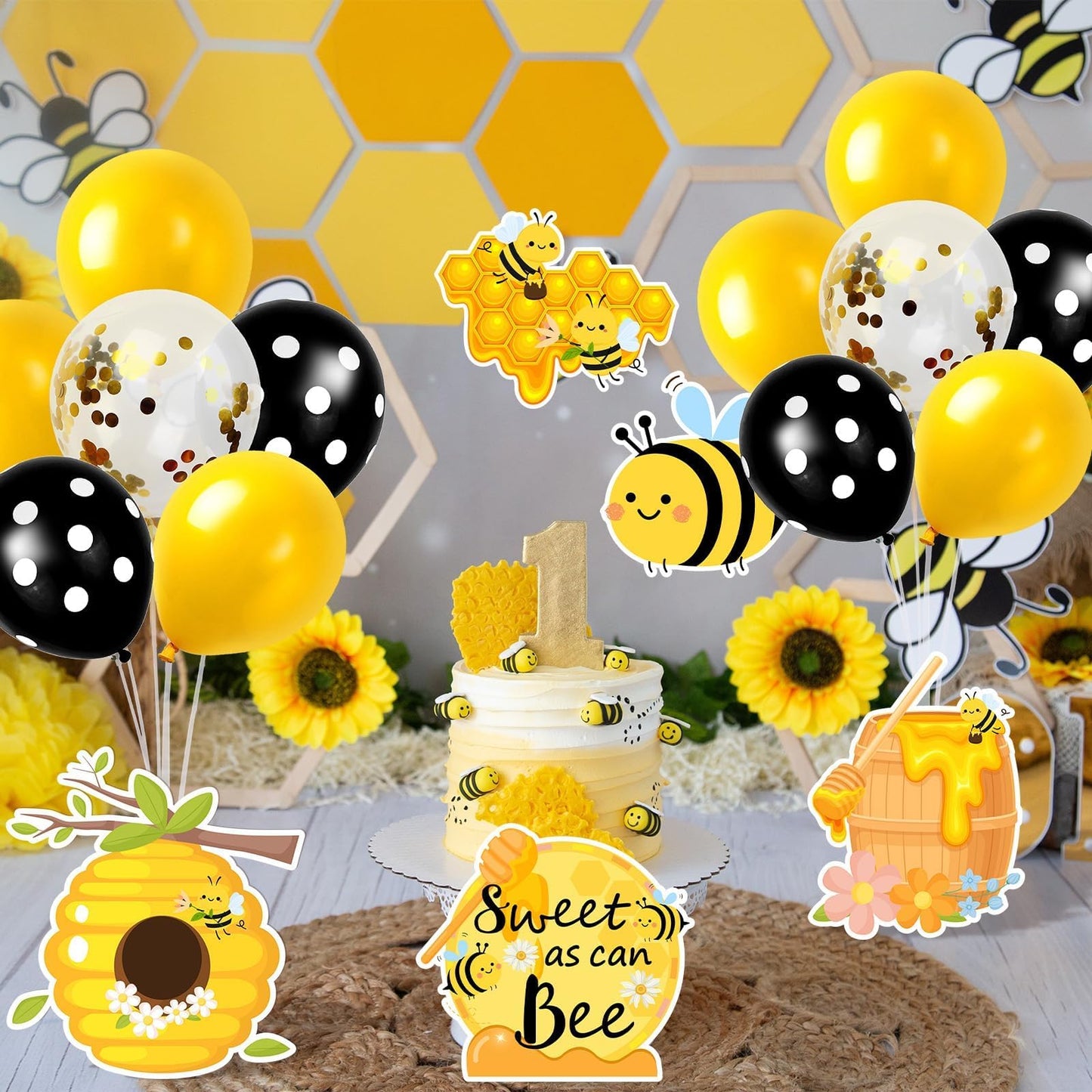 4 Sets Balloon Stand Kit for Table Bear Baby Shower Tables Centerpieces with Balloon Boy Baby Shower Decorations for Bear Theme Gender Reveal Birthday Party Table Decorations Supplies (Brown Bear, 4)