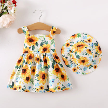 Newborn Infant Baby Girl Dress Toddler Girl Clothes Halter Backless Sleeveless Flower Sundress Summer Dresses for Girl