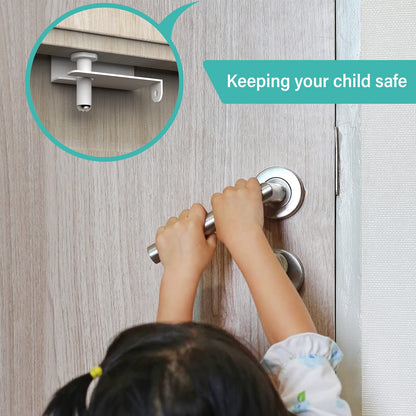 Child Proof Door Top Lock - BILLROAD Top Door Lock for Kids Safety Made of Sturdy Metal | Adjustable Lock Child Safety Top Lock for 0.8-2 inch Thick Interior Doors