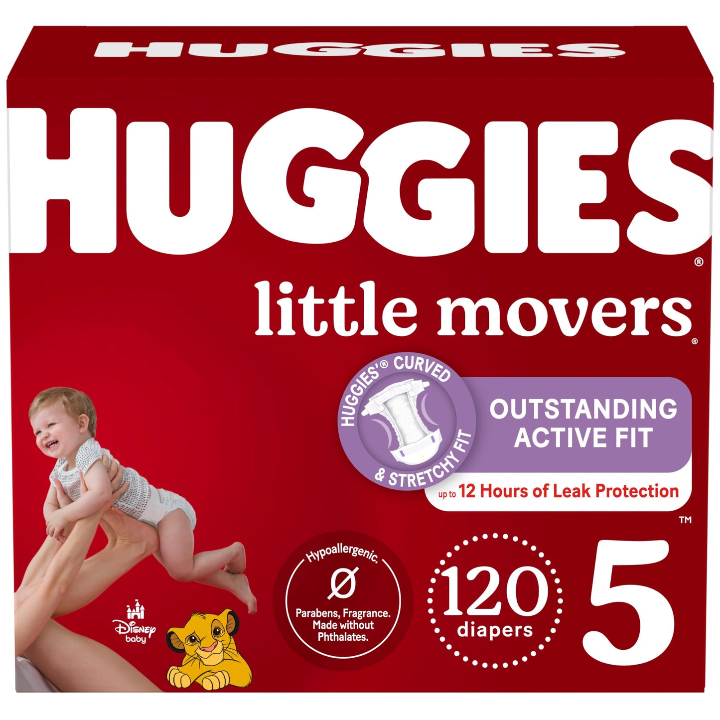Huggies Size 6 Diapers, Little Movers Baby Diapers, Size 6 (35+ lbs), 108 Count, Packaging May Vary