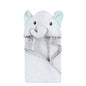 Hudson Baby Unisex Baby Cotton Animal Face Hooded Towel, Pretty Elephant, One Size