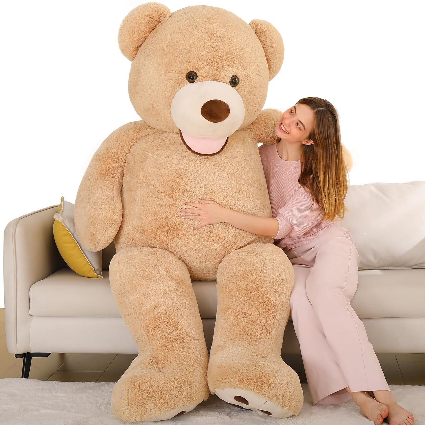 MaoGoLan Giant Teddy Bear Stuffed Animal, 10 Feet Tall, Jumbo Size Plush, Charming and Fluffy for Decorations, Celebrations, Valentine's Day