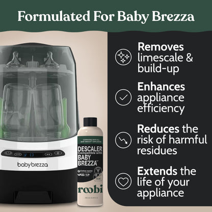 Roobi Detergent Tablets Compatible with Baby Brezza Bottle Washer Pro. Removes Milk Residue & Odor, Hypoallergenic Carbon Neutral Formula. 120 Count.