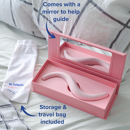 Dr. Talbot's Mom Perineal Massager for Pregnancy, Prep for Labor and Birth, Adjustable 3 Heat Modes and 5 Vibration Modes, Ergonomic Design with Mirror