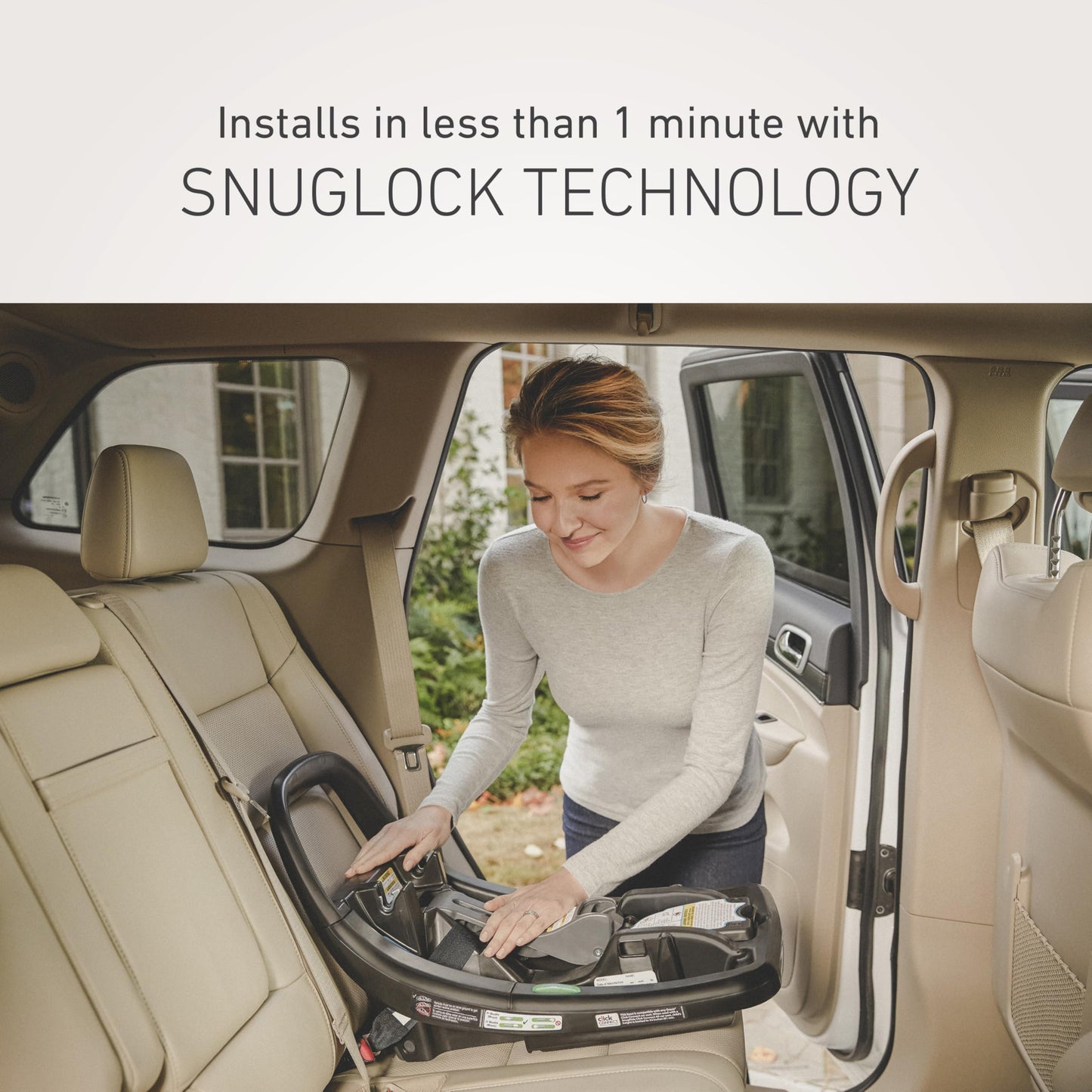 Graco SnugRide SnugFit Infant Car Seat with Simply Safe Adjust Harness System, Baby Car Seat with Anti Rebound Bar, Gotham