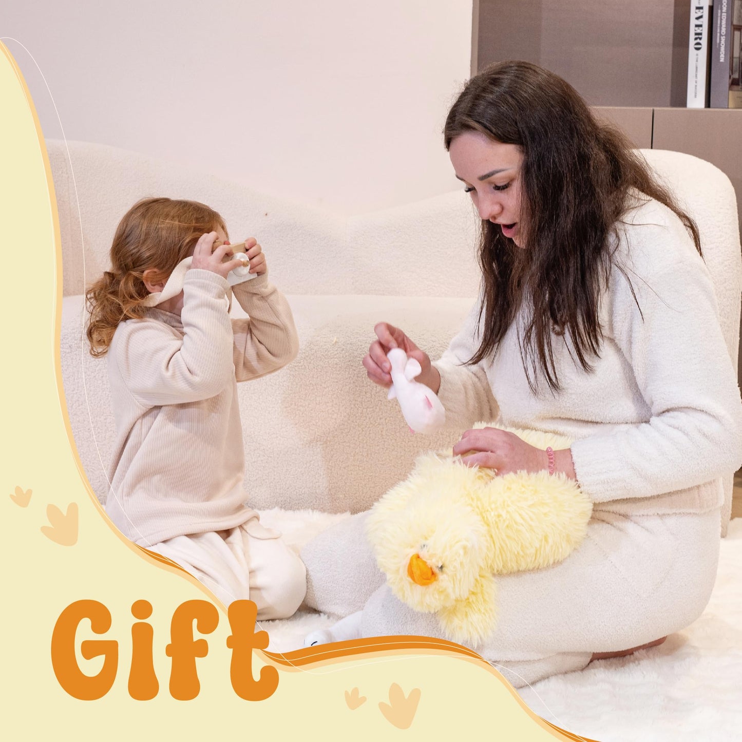 43" Giant Duck Stuffed Animals, Large Stuffed Duck Plush Toys, Big Plush Stuffed Animal, Soft Jumbo Stuffed Animals Gifts for Kids Adults on Birthday Children's Day Christmas or Any Festivals