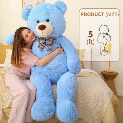 MaoGoLan Giant Big Teddy Bear 4 Feet 47 inch Life Size Tan Plush Bear Brown Stuffed Animal for Children Boyfriend