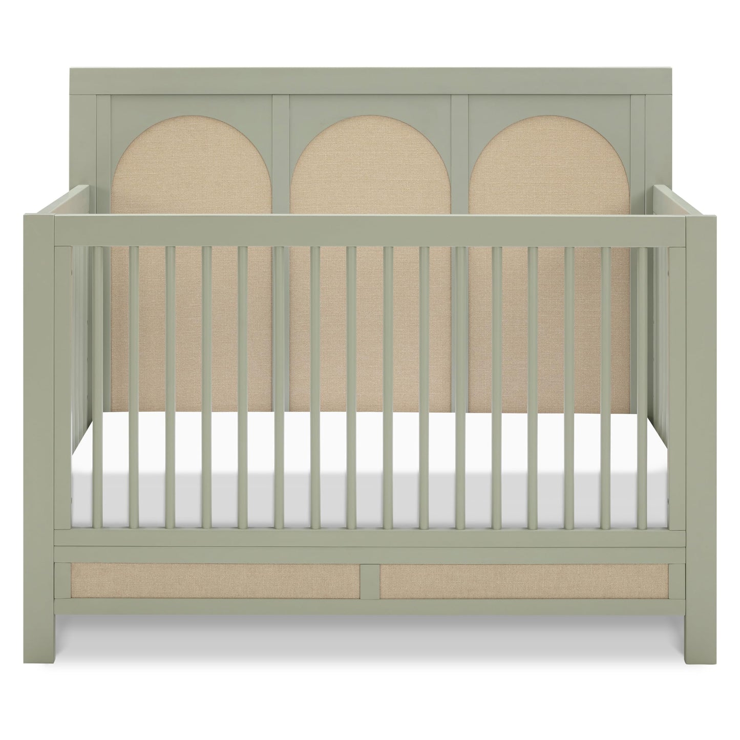 Namesake Eloise 4-in-1 Convertible Crib in French Sage Performance Sand Eco-Weave, GREENGUARD Gold Certified