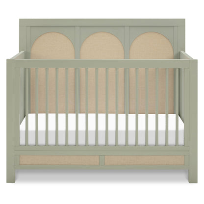 Namesake Eloise 4-in-1 Convertible Crib in French Sage Performance Sand Eco-Weave, GREENGUARD Gold Certified