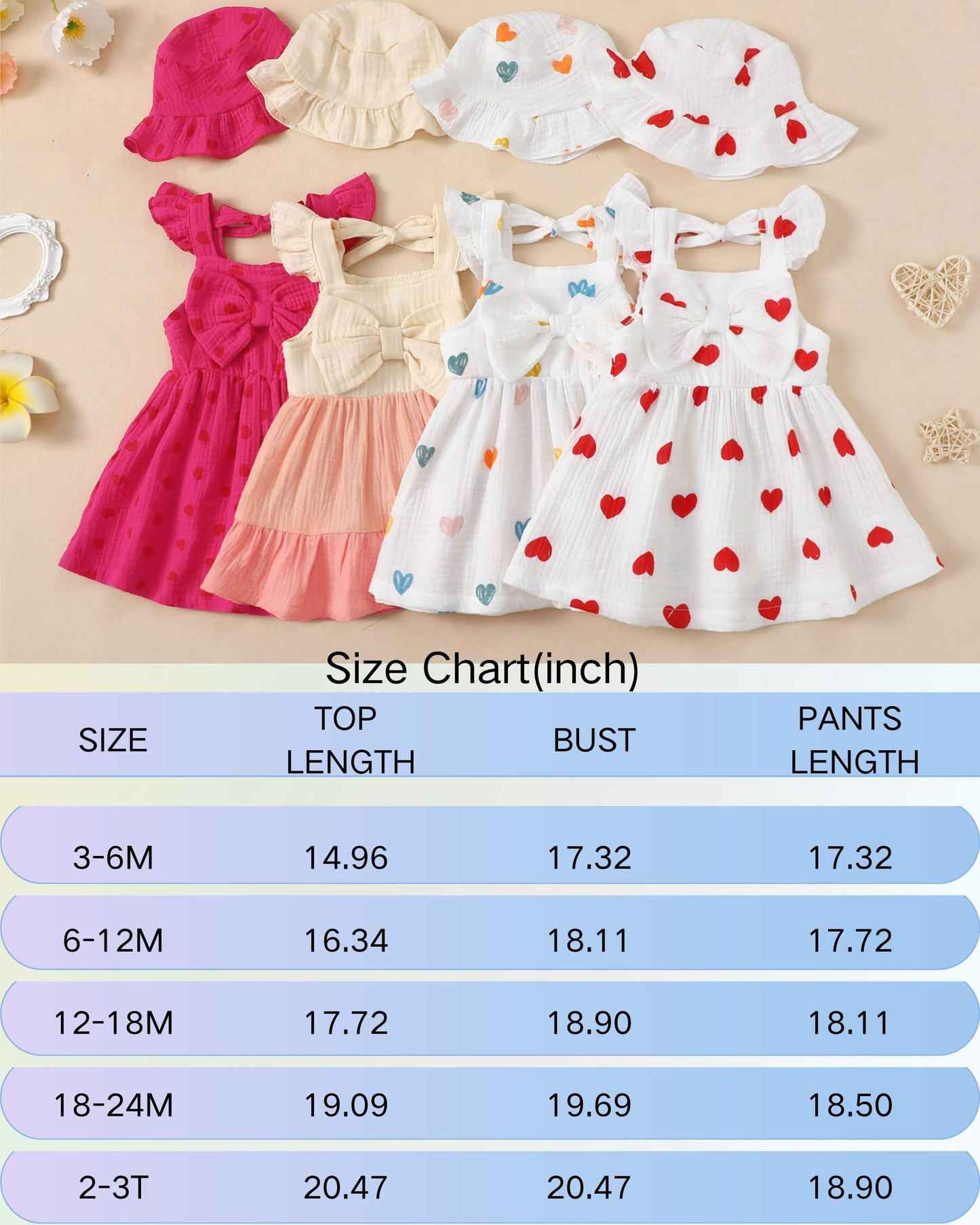 Renotemy Infant Baby Girl Dresses Toddler Girl Clothes Summer Cotton Linen Boho Smocked Sundress Gift for Girls with Hat
