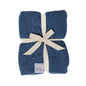 Knit Baby Blanket in Elegant Pattern, Organic Cotton Blankets for Crib or Stroller, Receiving Blankets - Salt White