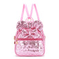 KL928 Girls Bowknot Polka Dot Cute Mini Backpack Small Daypacks Convertible Shoulder Bag Purse for Women