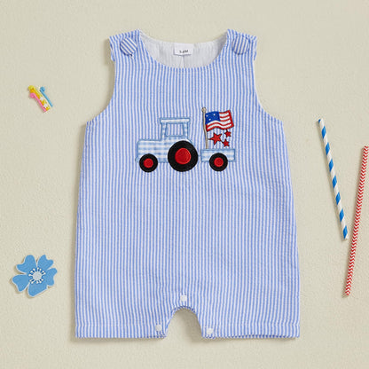 YINGISFITM Newborn Baby Boy Clothes Sailboat Overalls Sleeveless Jumpsuit Infant Bodysuit Toddler Outfits