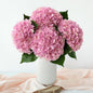 4 Pcs Pink Hydrangeas Artificial Flowers, 20 inches Large Lifelike Fake Silk Flowers, Faux Hydrangeas Flowers for Wedding Home Party Decor Baby Shower Table Centerpiece
