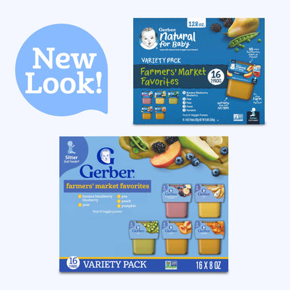 Gerber Stage 2 Baby Food, Super Blends Puree Tubs, No Added Colors or Flavors, Baby Puree, Variety 32-Pack