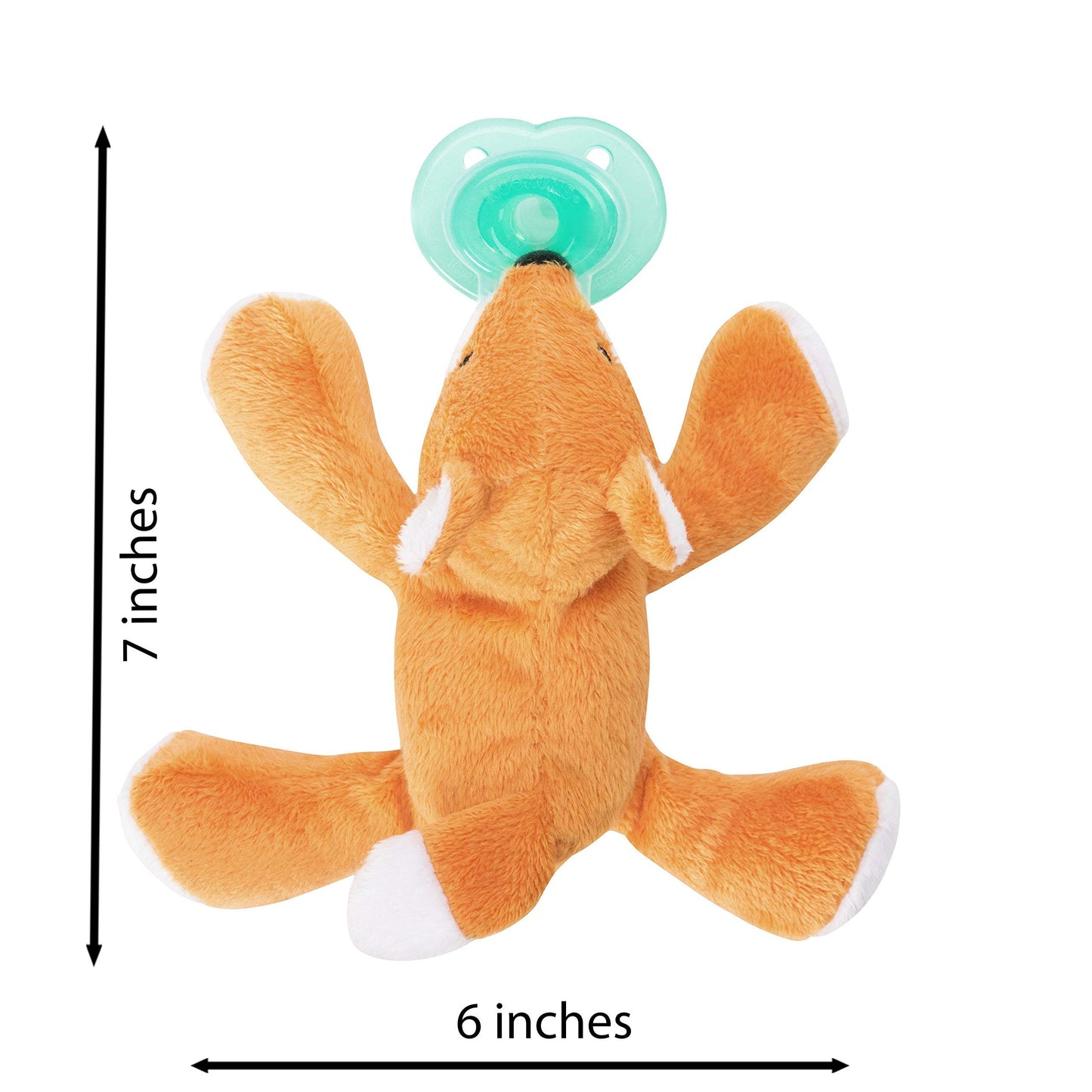 Nookums Paci-Plushies Buddies - Alligator Pacifier Holder - Adapts to Name Brand Pacifiers, Suitable for All Ages, Plush Toy Includes Detachable Pacifier