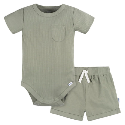 Gerber Baby Bodysuit and Short Set