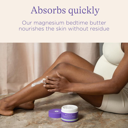Lansinoh Magnesium Bedtime Butter Body Lotion for Pregnant Moms, Calm Magnesium Lotion for Aching Muscles, Lotion for Women & Soothing Massage, Promote Relaxation, Help Ease Cramps, 7 oz.