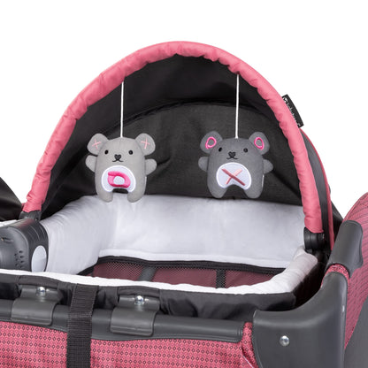 Baby Trend Lil’ Snooze™ Deluxe III Nursery Center® Playard for Twins, Cozy Grey