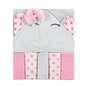 Hudson Baby Unisex Baby Hooded Towel and Five Washcloths, Modern Giraffe, One Size